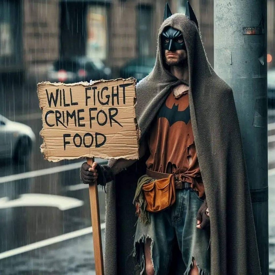 Holy homeless, Batman.